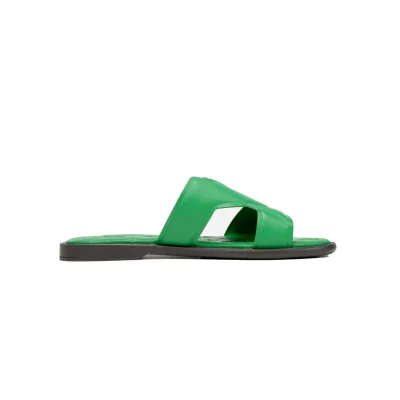 EM Sneakers Louis Vuitton Sandals Green Glossy Surface 02