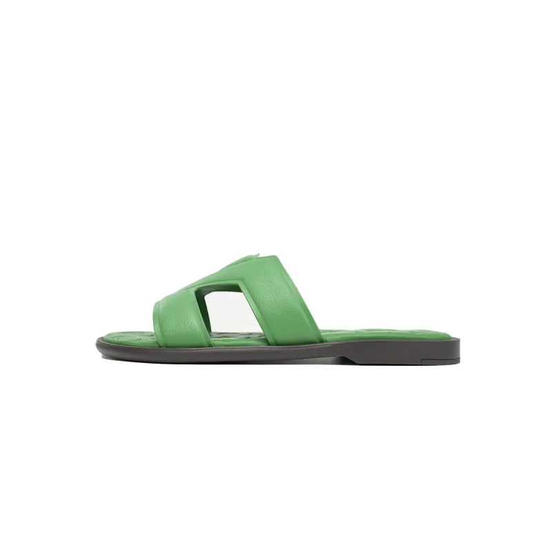 EM Sneakers Louis Vuitton Sandals Green Glossy Surface