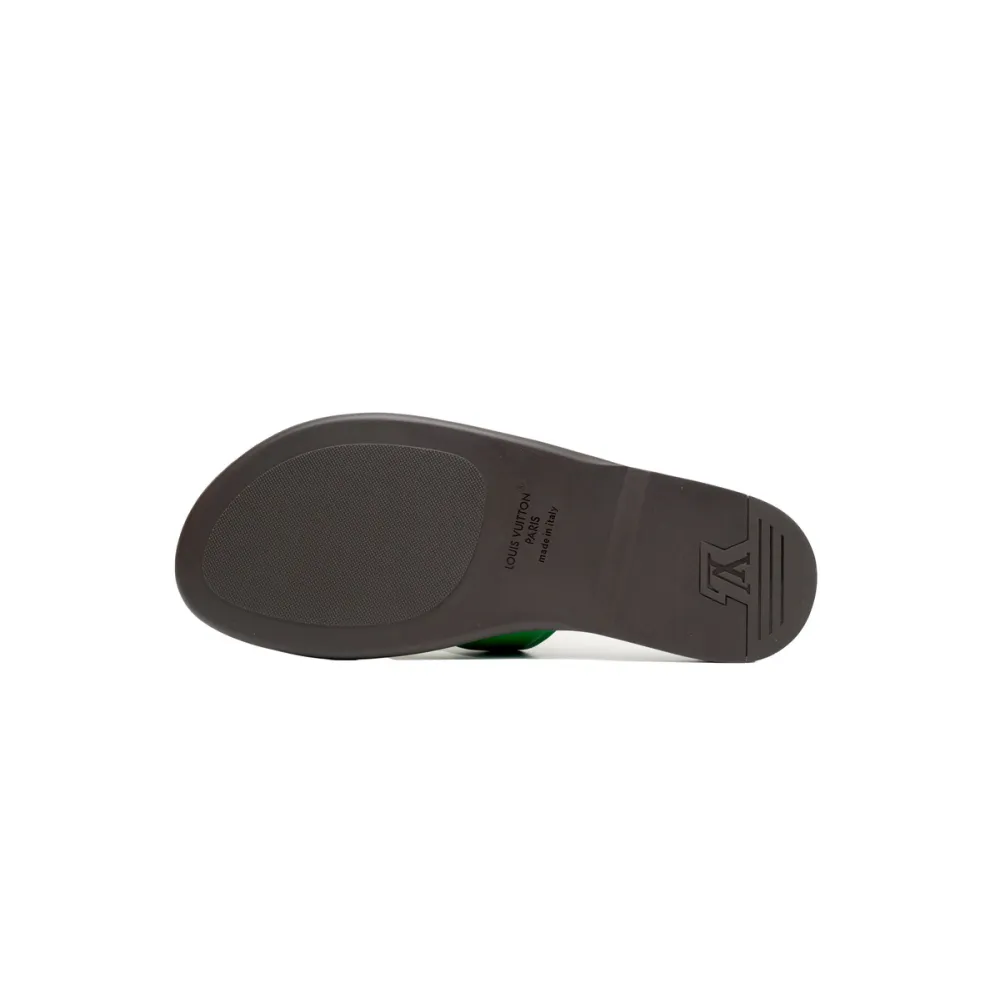 EM Sneakers Louis Vuitton Sandals Green Glossy Surface