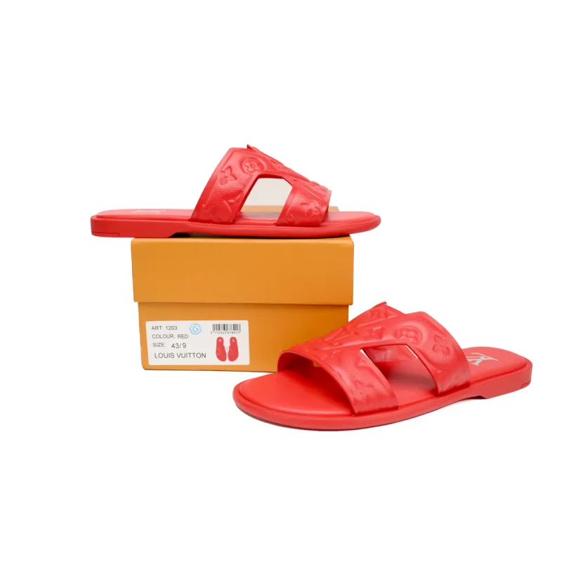 EM Sneakers Louis Vuitton Sandals Red Embossing