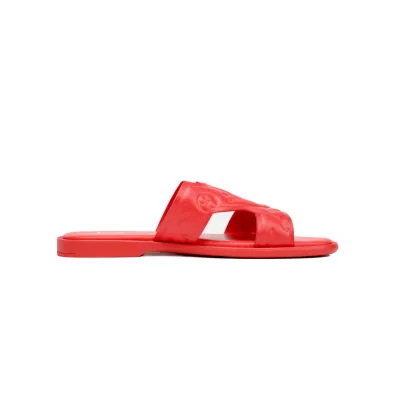 EM Sneakers Louis Vuitton Sandals Red Embossing 02