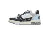 EM Sneakers Louis Vuitton LV Trainer Monogram Strap Black and Blue