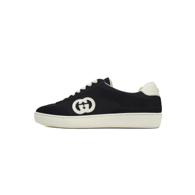 EM Sneakers Gucci Interlocking Black suede 01