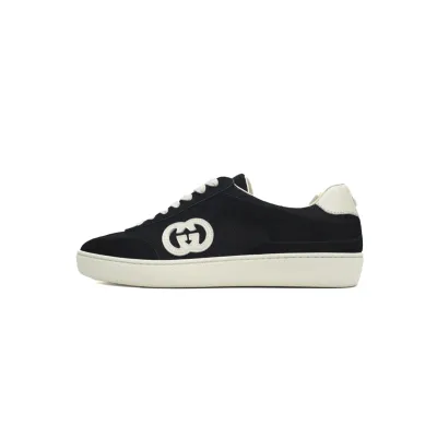 EM Sneakers Gucci Interlocking Black suede 01