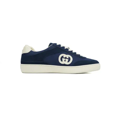 EM Sneakers Gucci Interlocking Navy suede 02