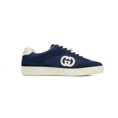 EM Sneakers Gucci Interlocking Navy Suede 02