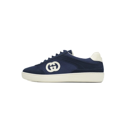 EM Sneakers Gucci Interlocking Navy Suede 01