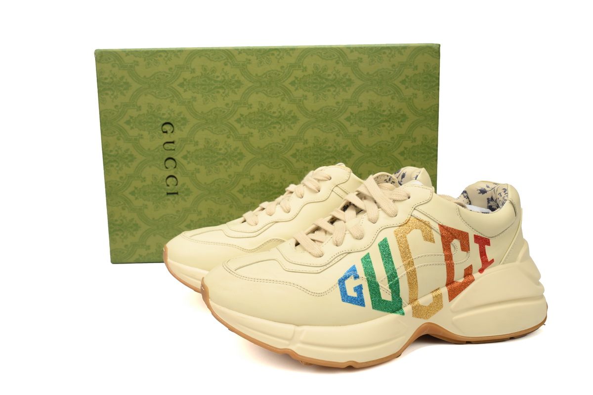 EM Sneakers Gucci Rython Rainbow Glitter 