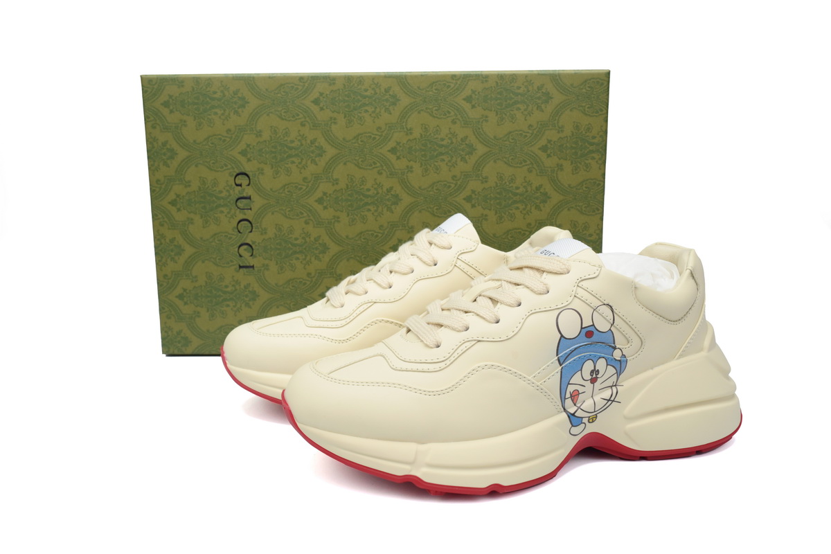 EM Sneakers Doraemon x Gucci Rhyton White
