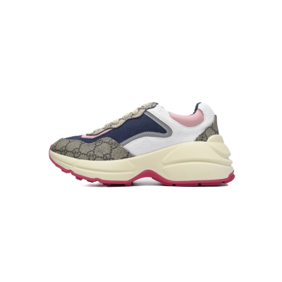 EM Sneakers Gucci Rython Beige Ebony Pink 01