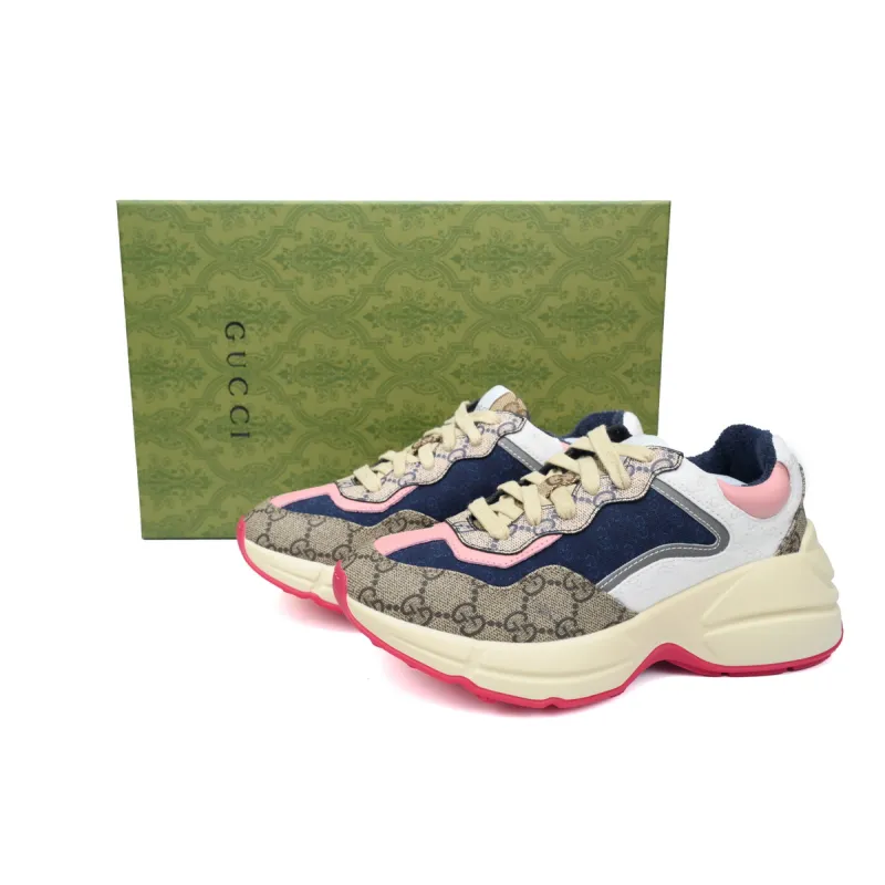 EM Sneakers Gucci Rython Beige Ebony Pink
