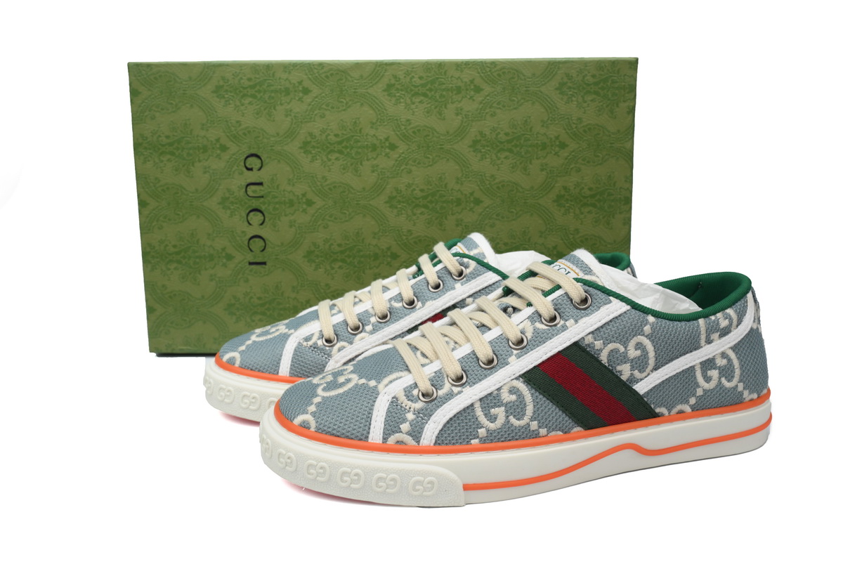 EM Sneakers Gucci Tennis 1977 GG Logo Light Biue