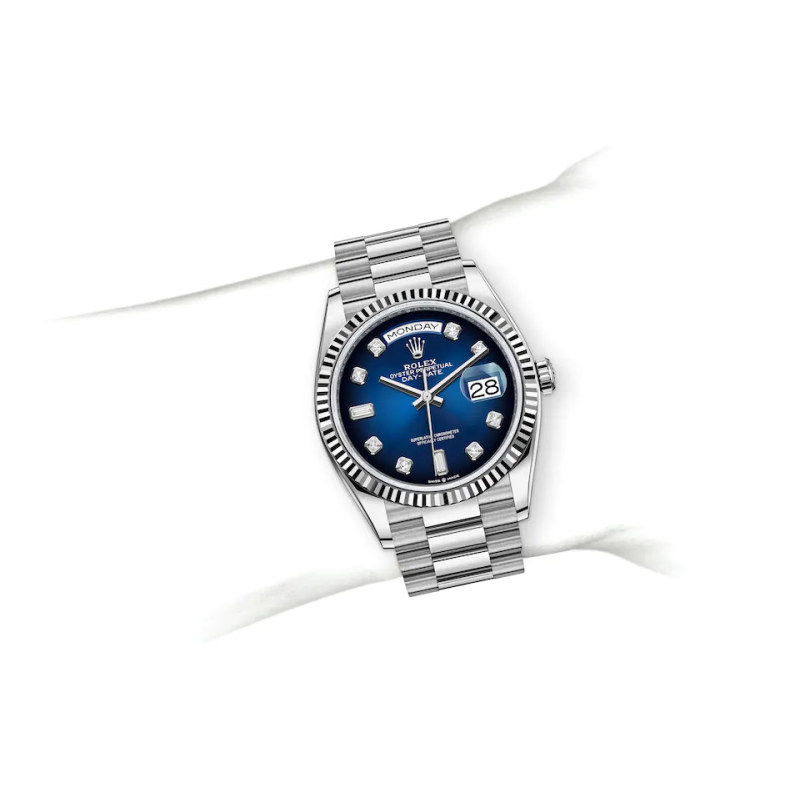 EM Sneakers Rolex Day-Date 128239 Blue Dial