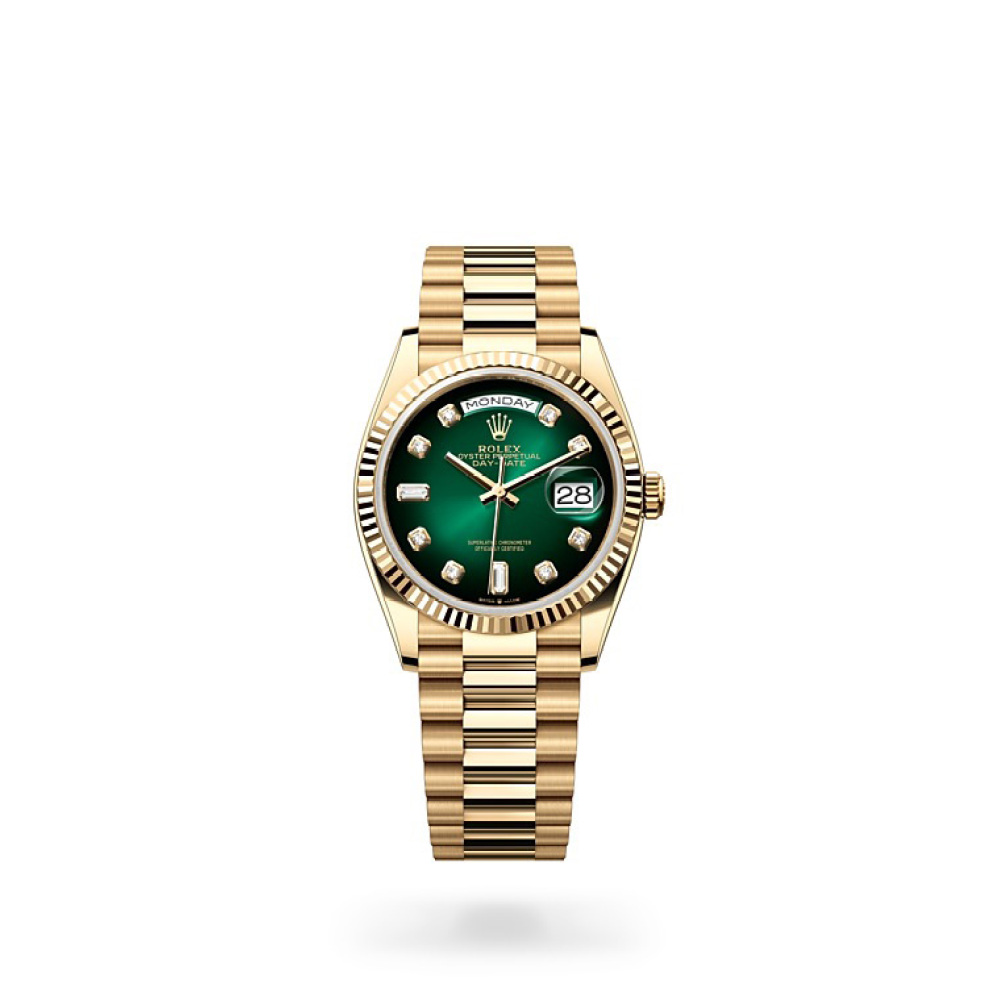 EM Sneakers Rolex Day-Date 128238 Green Dial