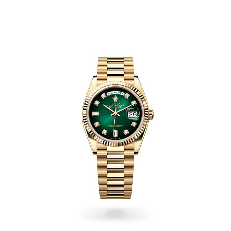 EM Sneakers Rolex Day-Date 128238 Green Dial