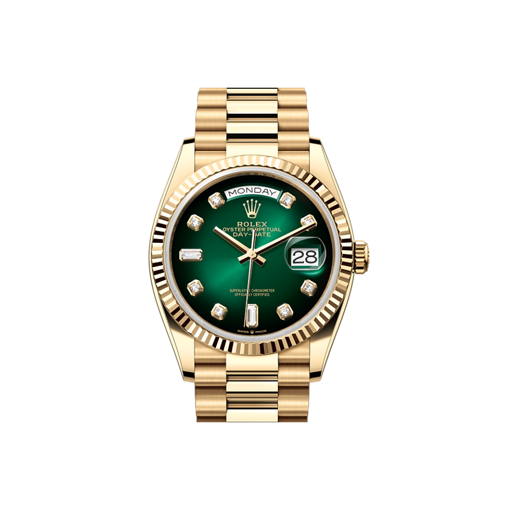 EM Sneakers Rolex Day-Date 128238 Green Dial
