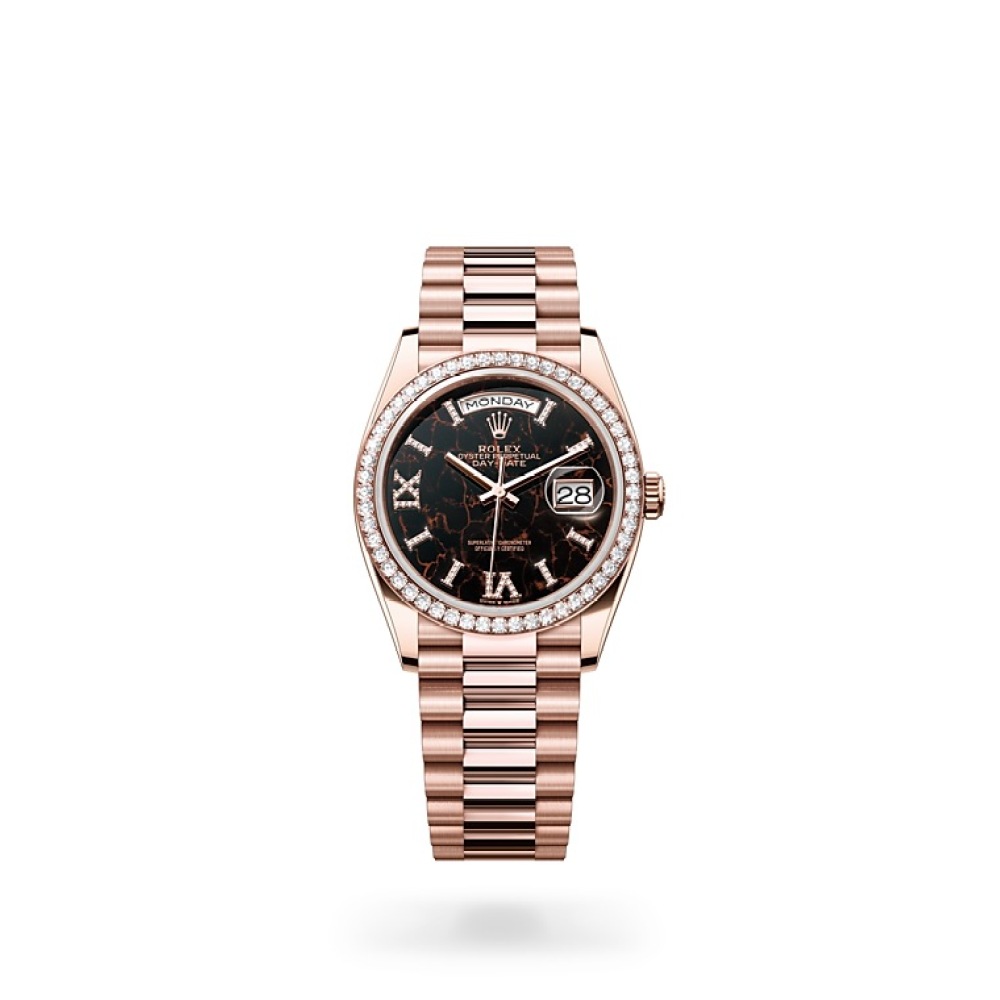 EM Sneakers Rolex Day-Date 128345RBR Hematite Quartz Dial