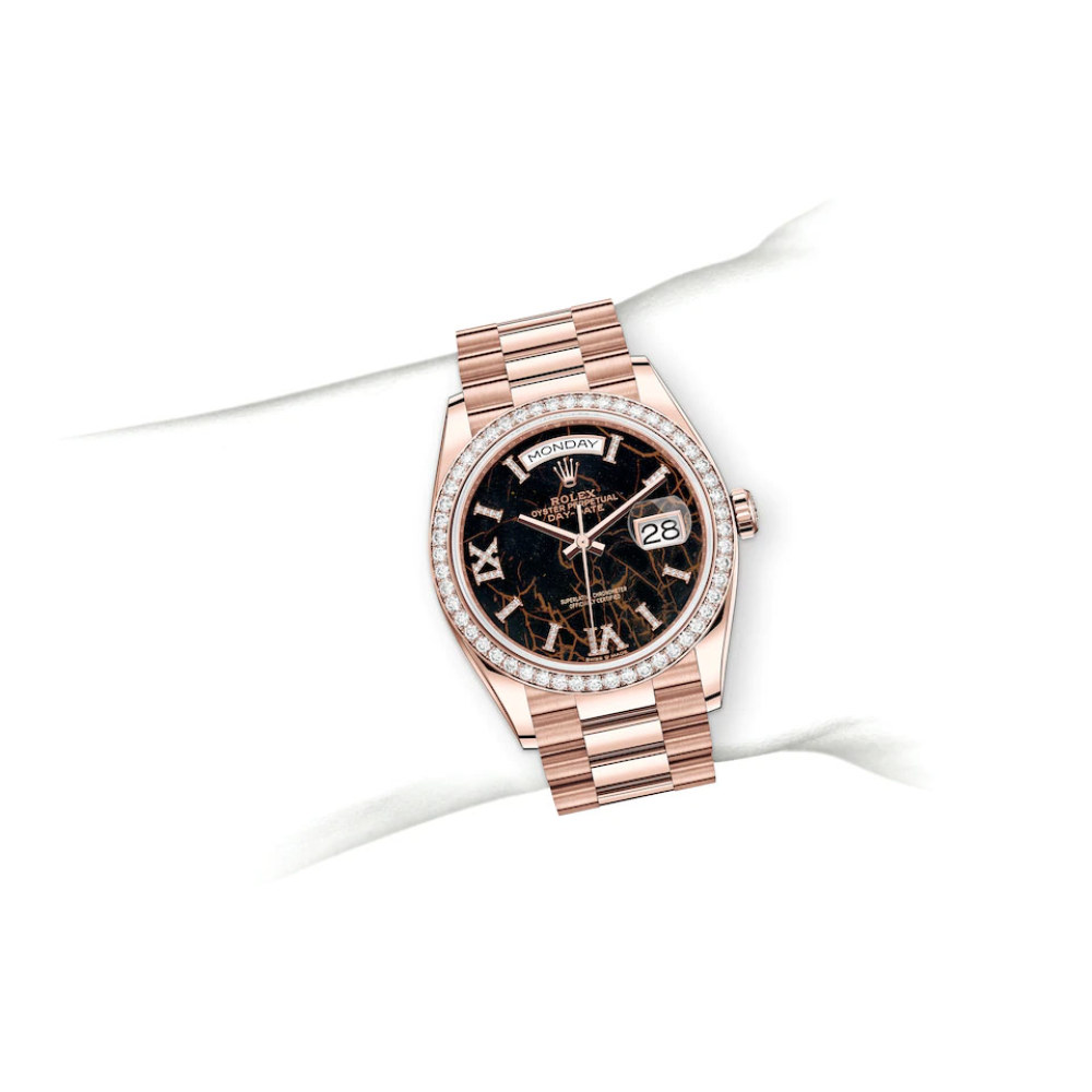 EM Sneakers Rolex Day-Date 128345RBR Hematite Quartz Dial
