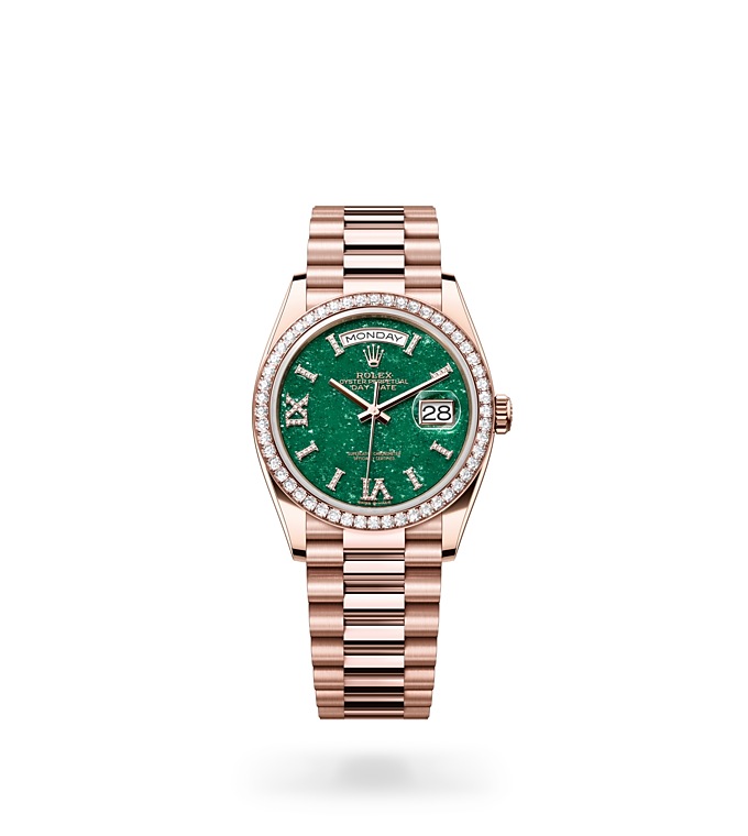 EM Sneakers Rolex Day-Date 128345RBR Green Dial
