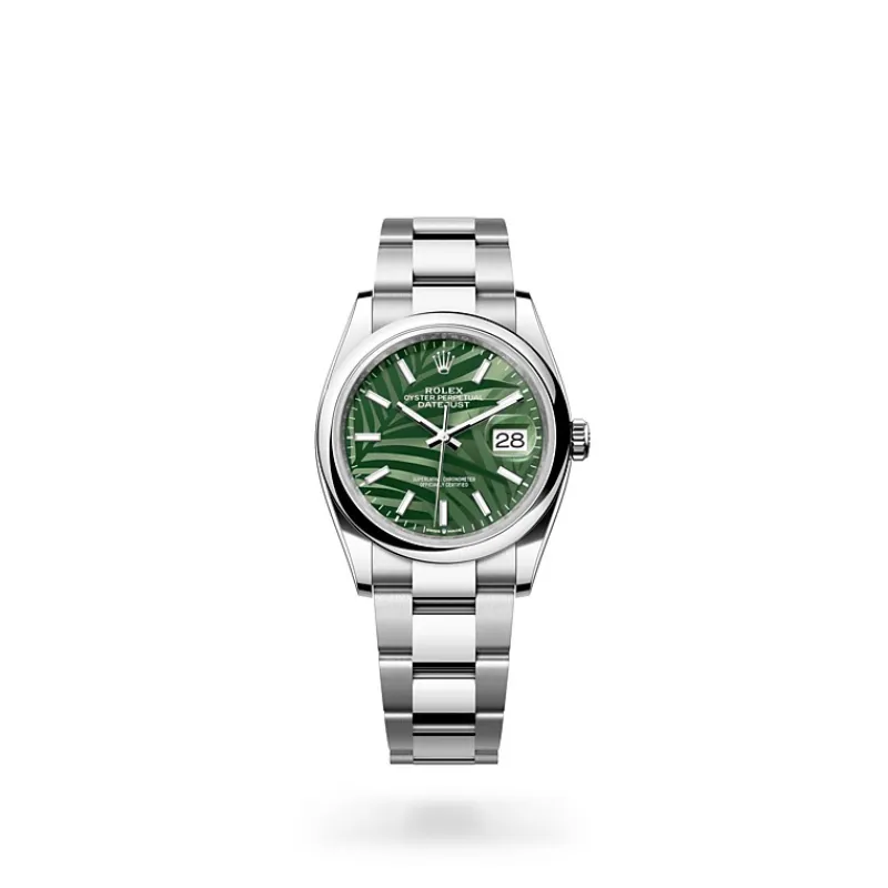 EM Sneakers Rolex Datejust 36 Oyster-36 mm-Oystersteel Green Dial