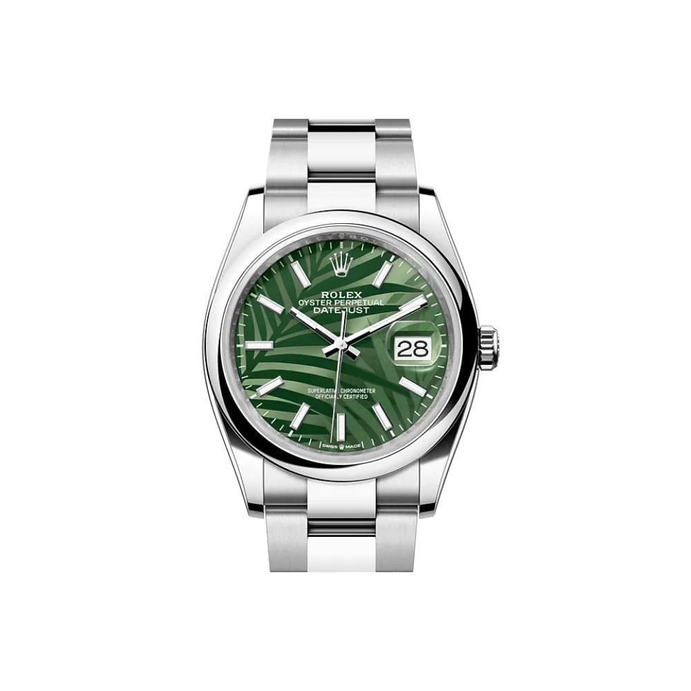 EM Sneakers Rolex Datejust 36 Oyster-36 mm-Oystersteel Green Dial