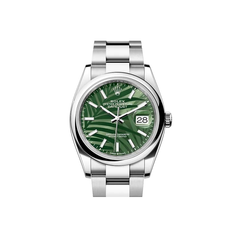 EM Sneakers Rolex Datejust 36 Oyster-36 mm-Oystersteel Green Dial