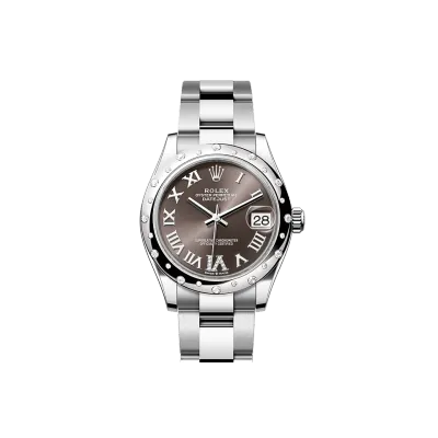 EM Sneakers Rolex Datejust 31 Oyster-31 mm-Oystersteel and White Gold and Diamonds Brown Dial 01