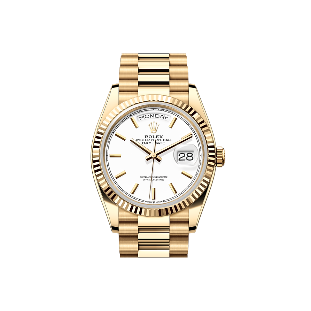 EM Sneakers Rolex Day-Date 128238 White Dial