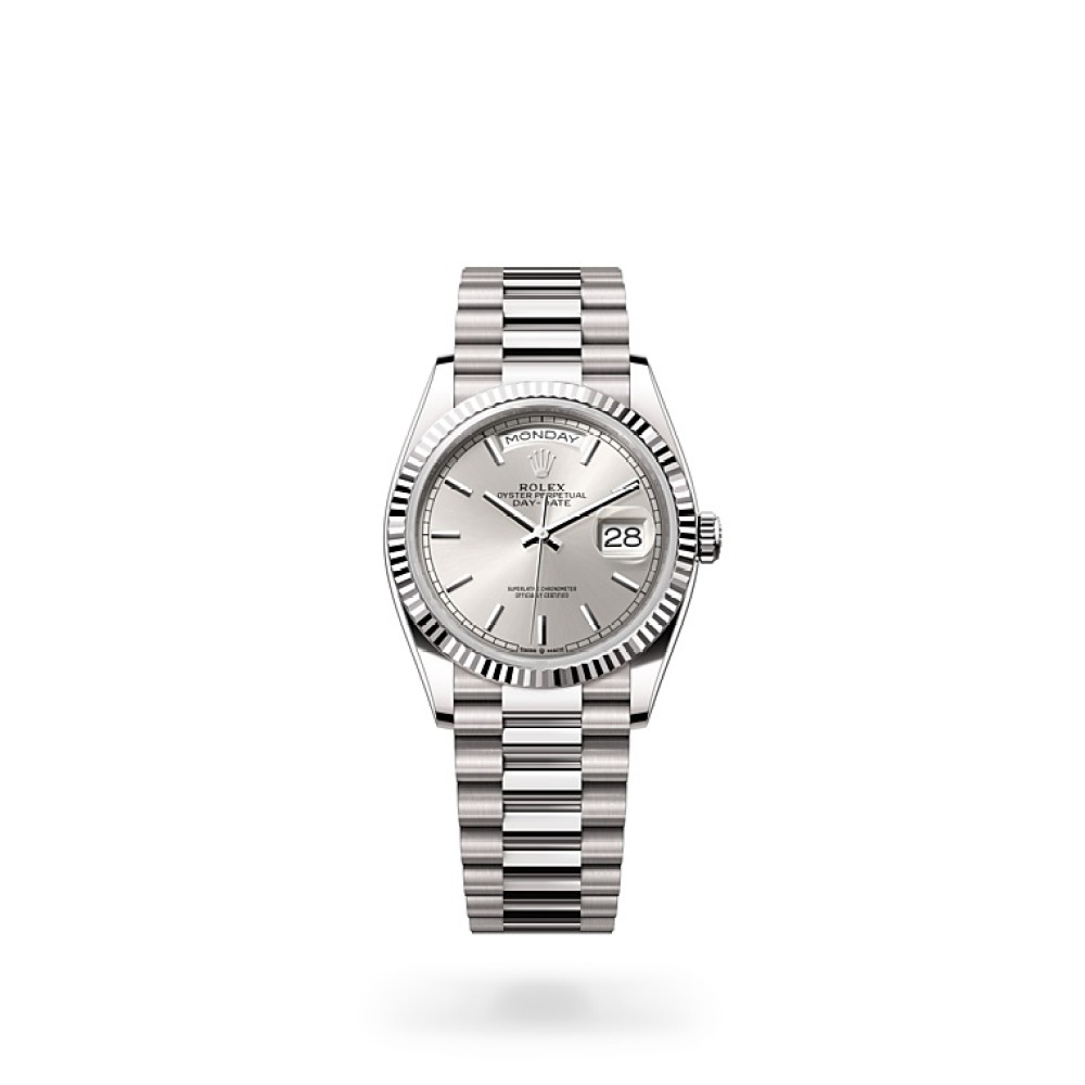 EM Sneakers Rolex Day-Date 128239 Silver Dial