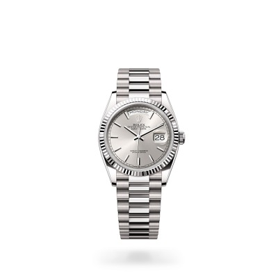 EM Sneakers Rolex Day-Date 128239 Silver Dial 01