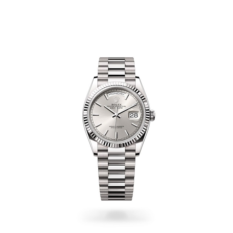 EM Sneakers Rolex Day-Date 128239 Silver Dial