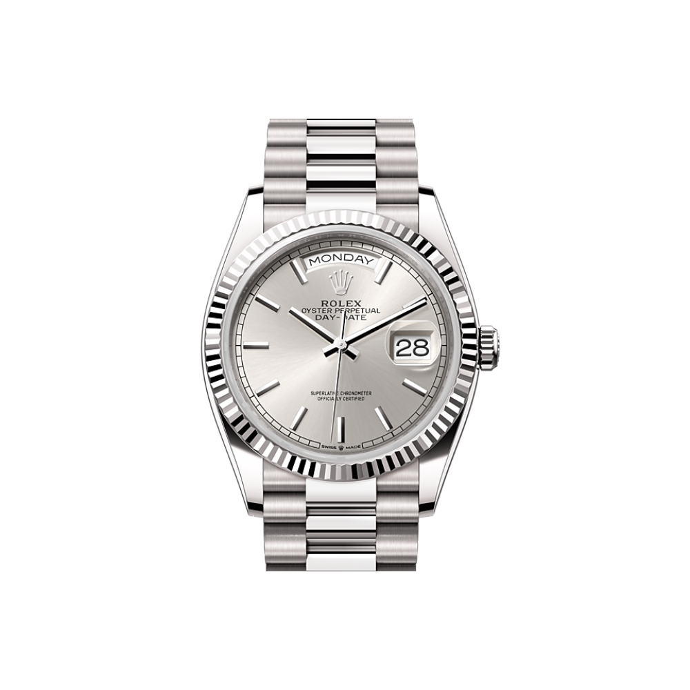 EM Sneakers Rolex Day-Date 128239 Silver Dial