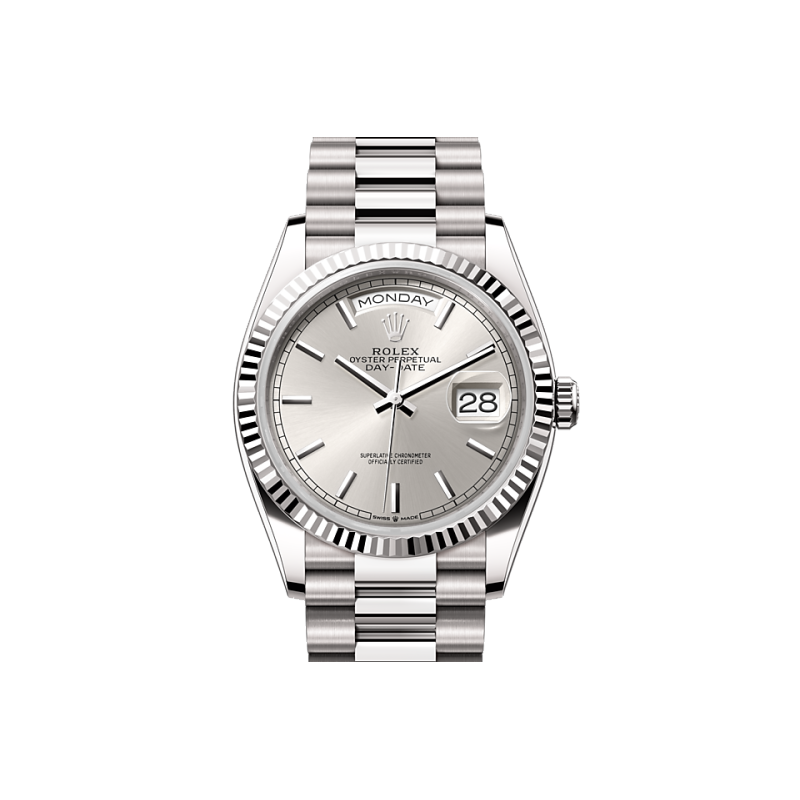 EM Sneakers Rolex Day-Date 128239 Silver Dial