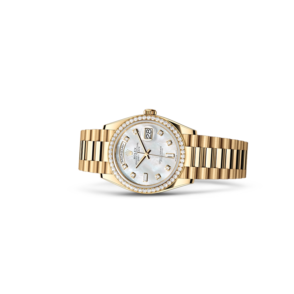 EM Sneakers Rolex Day-Date 128348RBR White Dial