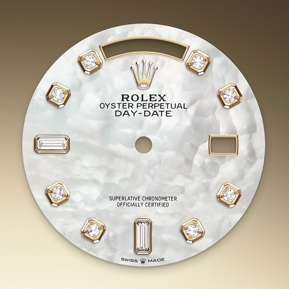 EM Sneakers Rolex Day-Date 128348RBR White Dial
