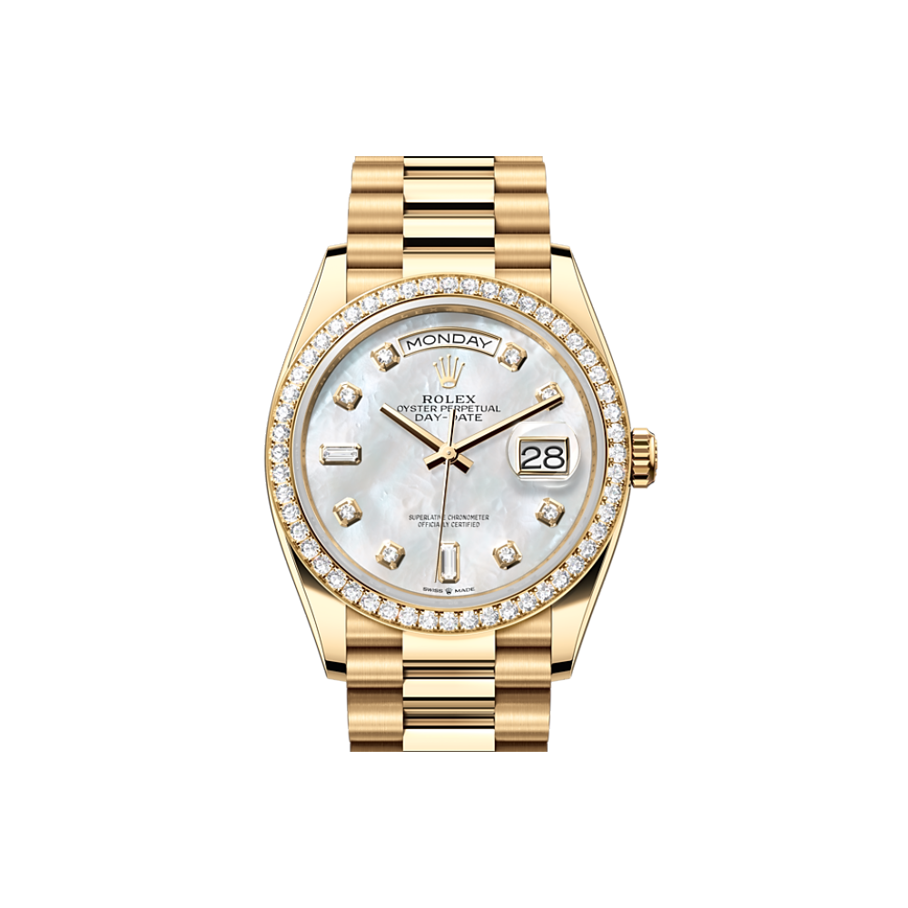 EM Sneakers Rolex Day-Date 128348RBR White Dial