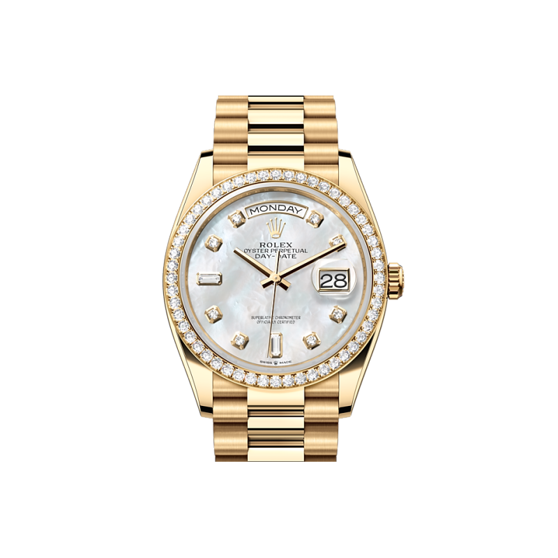 EM Sneakers Rolex Day-Date 128348RBR White Dial