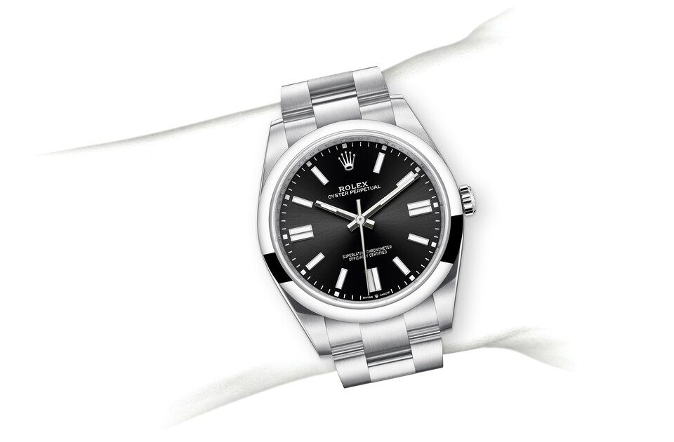 EM Sneakers Rolex Oyster-Perpetual 124300 Black Dial