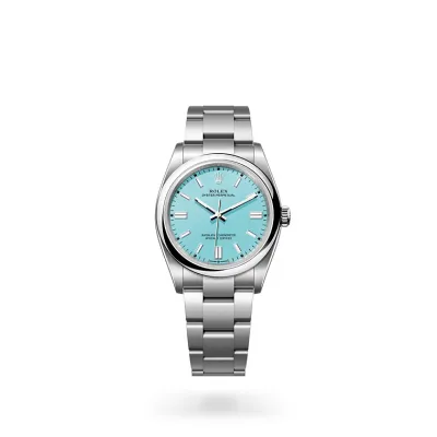 EM Sneakers Rolex Oyster-Perpetual 126000 Turquoise Blue Dial 01