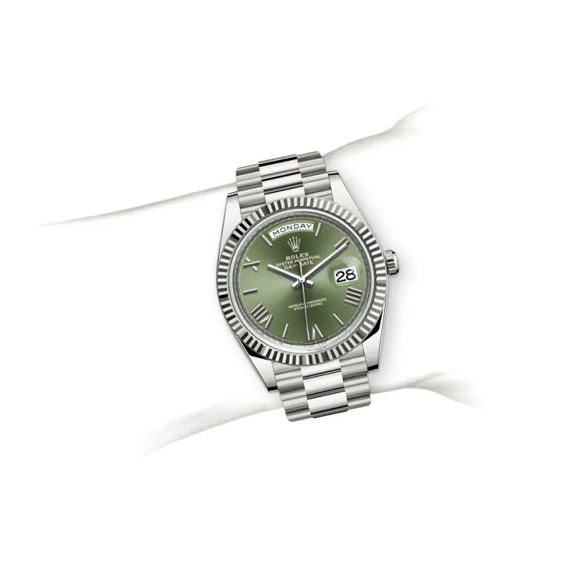 M Sneakers Rolex Day-Date 228239 Olive Green Dial