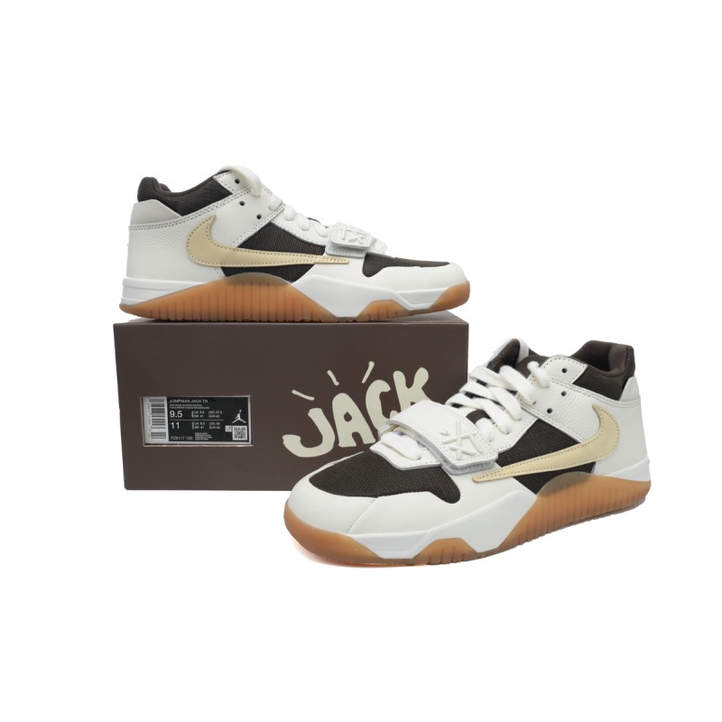 EM Sneakers Jordan Jumpman Jack TR × Travis Scott White Brown