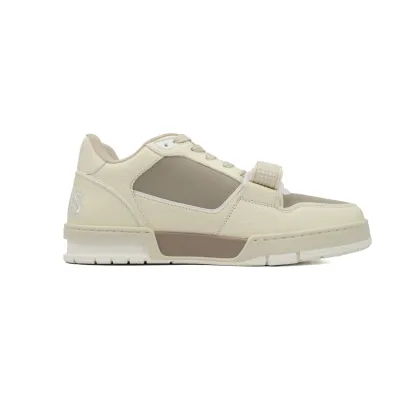 EM Sneakers Louis Vuitton LV Trainer Monogram Flower Beige 02