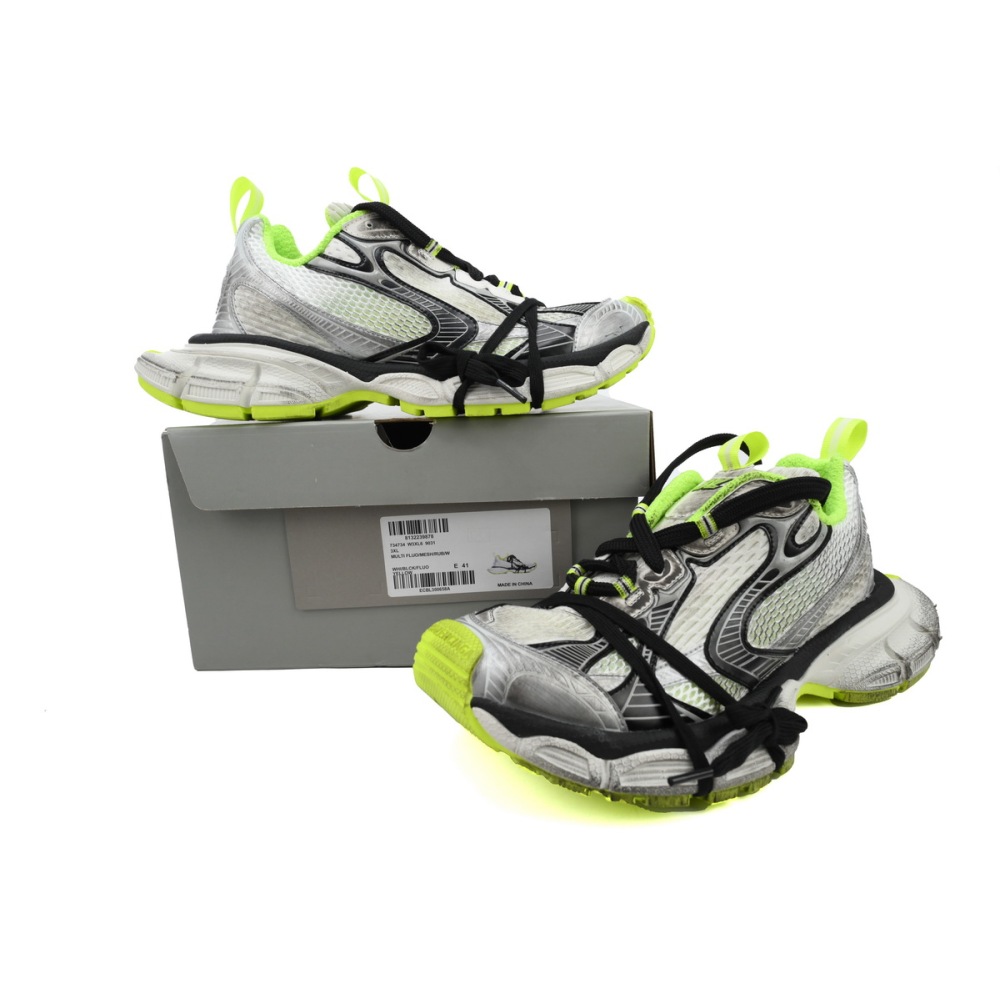 EM Sneakers Balenciaga 3XL Sneaker in Black and White Yellow 