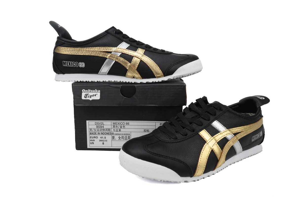 EM Sneakers Onitsuka Tiger Mexico 66 Black Gold Metallic