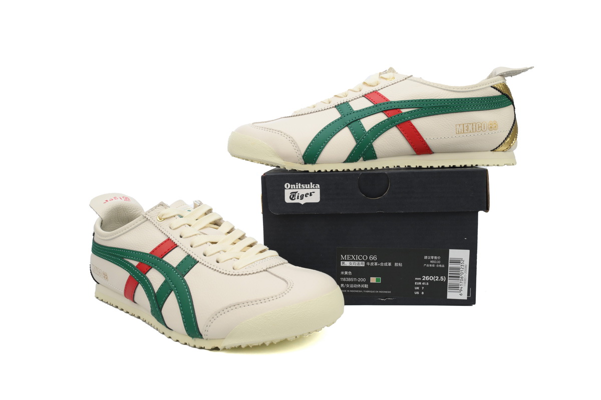 EM Sneakers Onitsuka Tiger Mexico 66 Birch Kale Red Gold