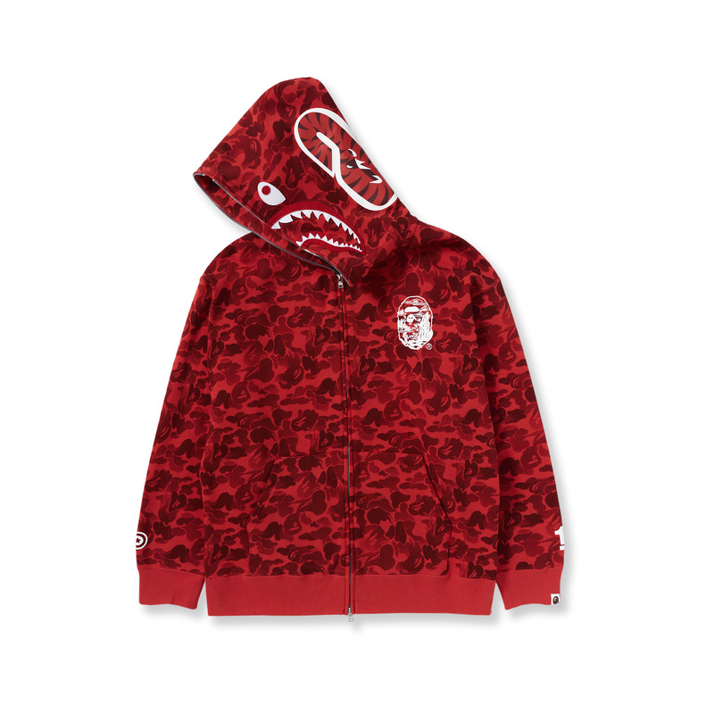EM Sneakers BAPE Camo Shark Hoodie Red