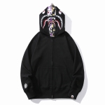 EM Sneakers BAPE US Limited Collection Shark Full Zip Double Hoodie Dray & Balck