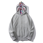 EM Sneakers BAPE US Limited Collection Shark Full Zip Double Hoodie Dray & Balck