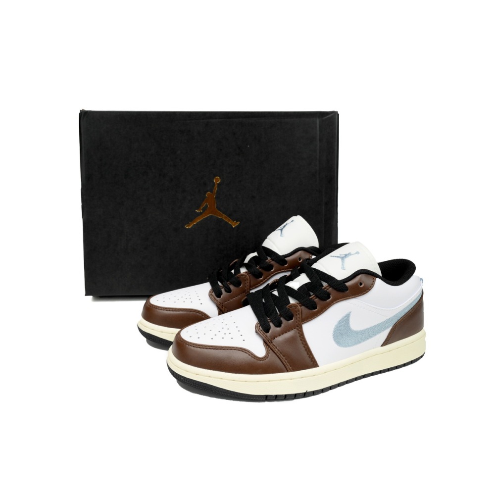 EM Sneakers  Air Jordan 1 Low SE GS 'Mocha Blue Grey'