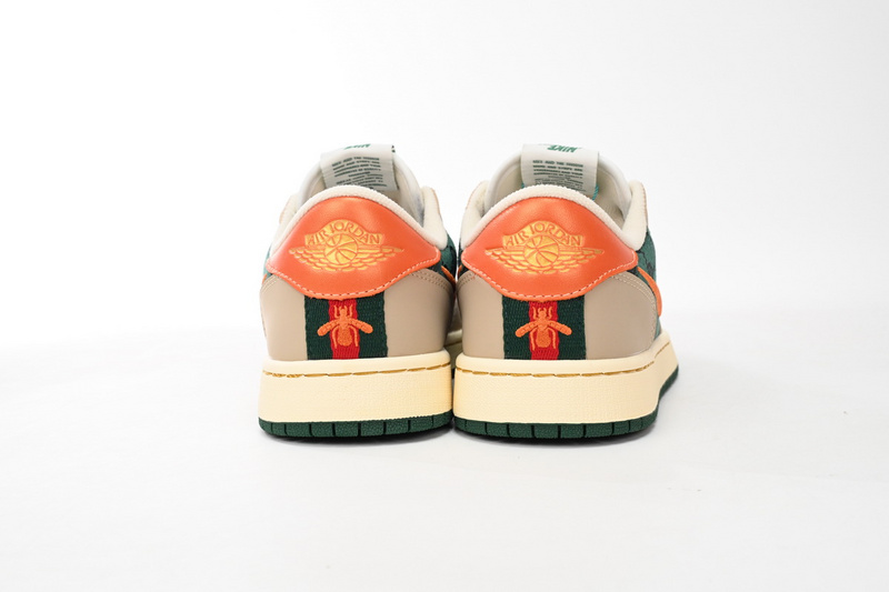 EM Sneakers Air Jordan 1 Low Green Orange Hook